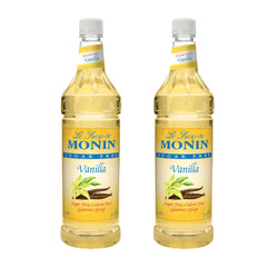 Monin envase frontal pack 2x1l mostrando la presentación y ahorro