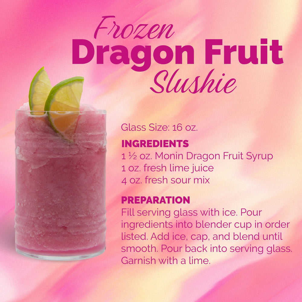 Monin jarabe Dragon Fruit en barra profesional, facilita servir bebidas consistentes