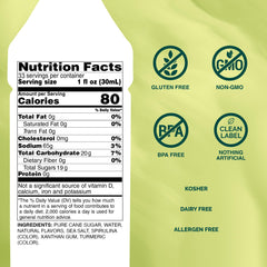 Monin jarabe de pistacho etiqueta clara con ingredientes y datos útiles