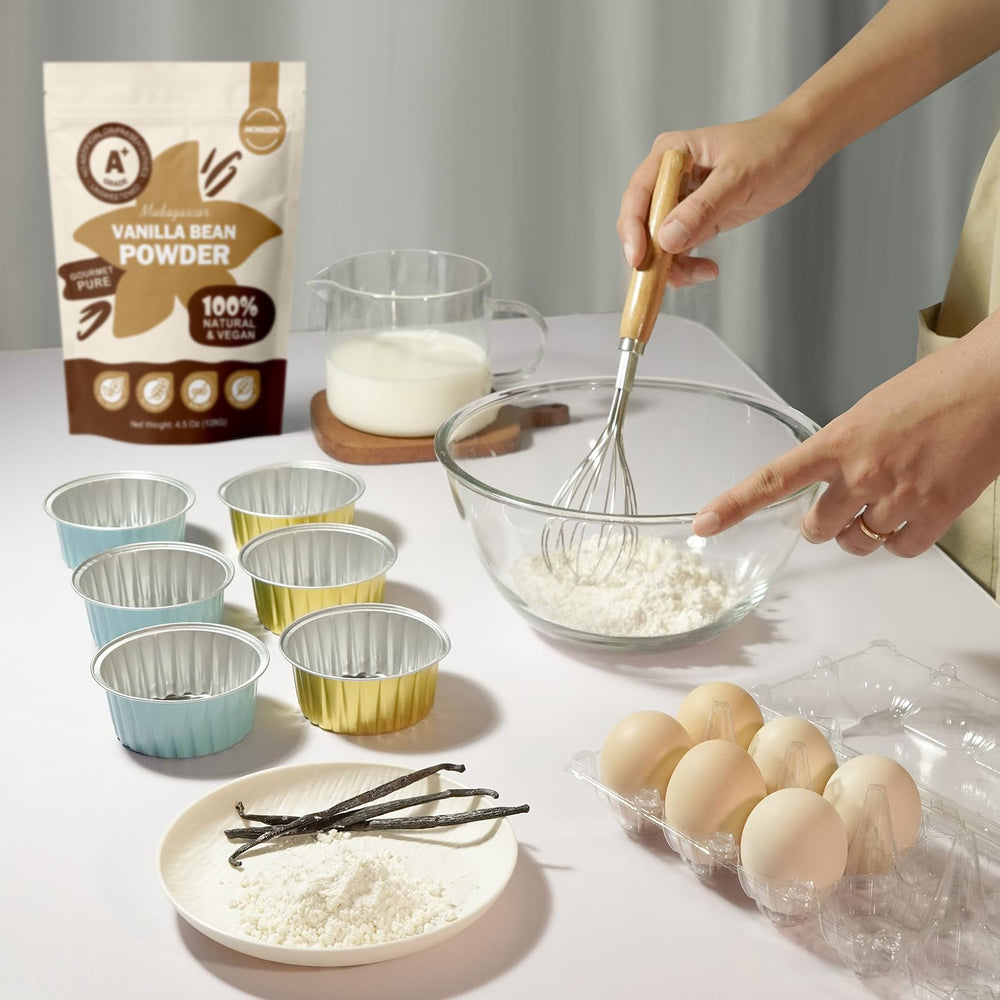 Monizen uso en repostería escena con cupcakes mostrando integración homogénea