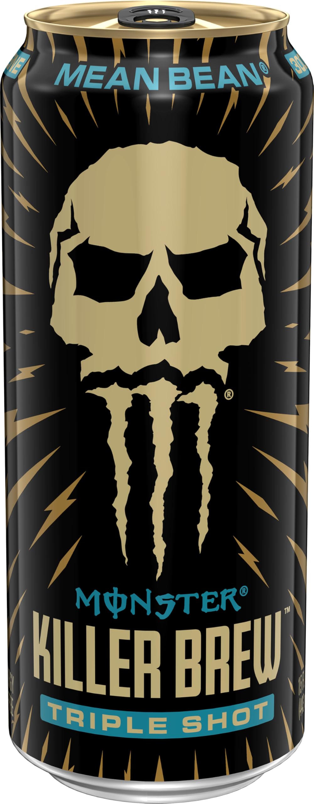 Monster lata en mano demostrando tamaño práctico y consumo