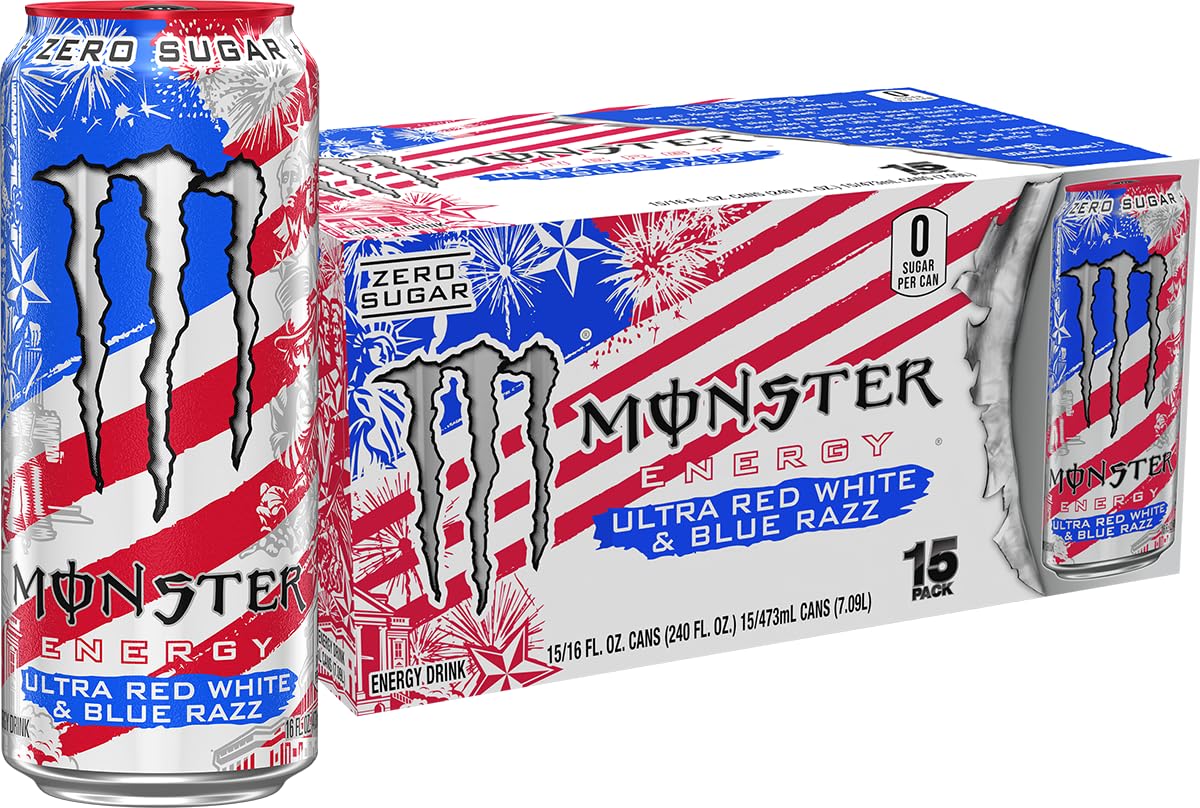Monster lata frontal con diseño conmemorativo y refresco visible