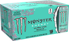 Monster Ultra Vice Guava primer plano de burbujas y textura refrescante