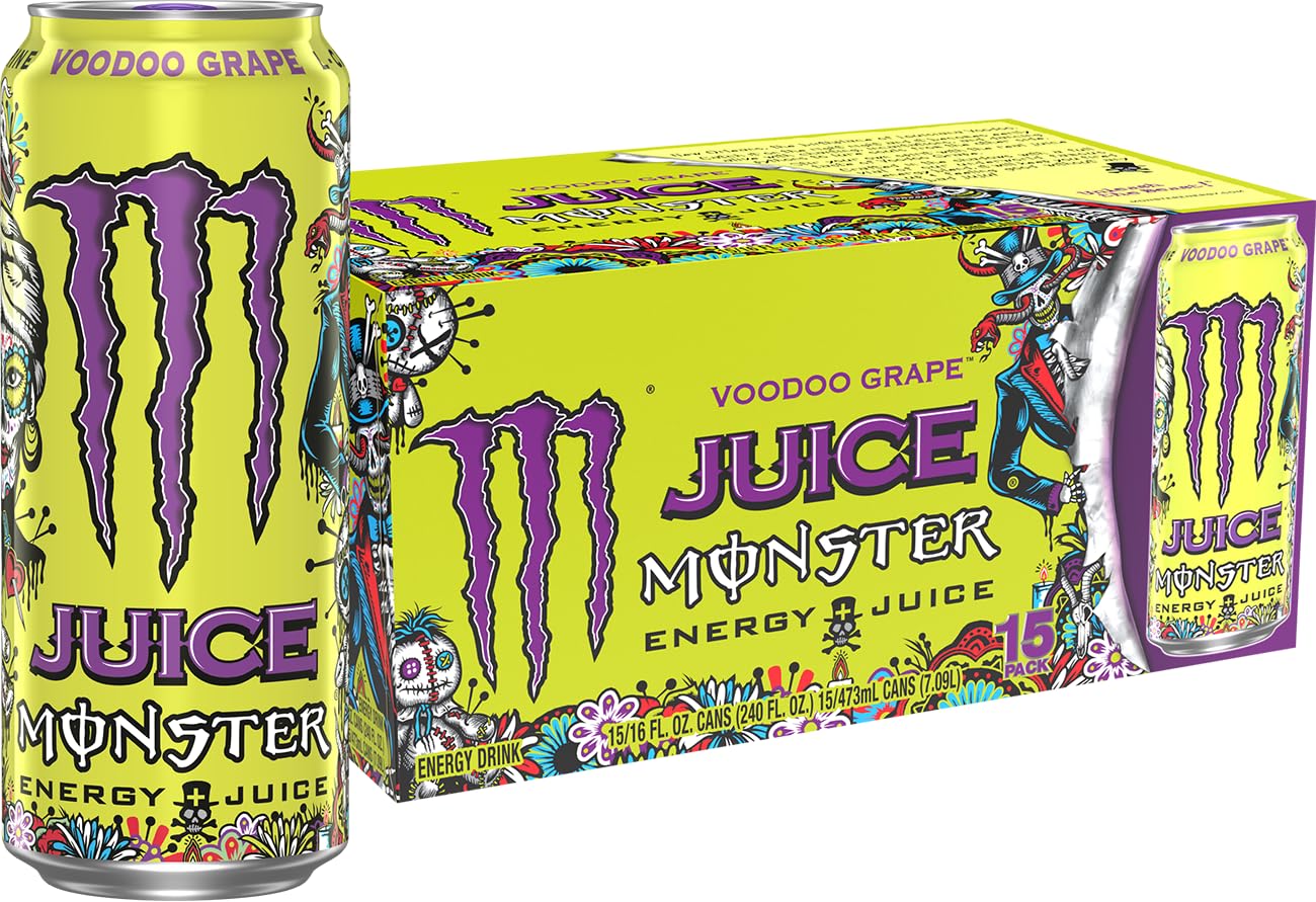 Monster Voodoo Grape lata frontal mostrando diseño y energía