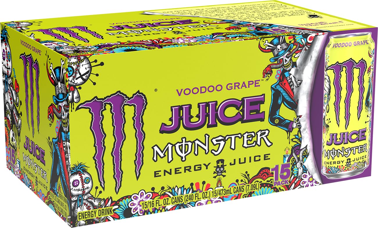 Monster Voodoo Grape textura y color morado que sugiere jugo real