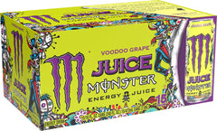 Monster Voodoo Grape textura y color morado que sugiere jugo real