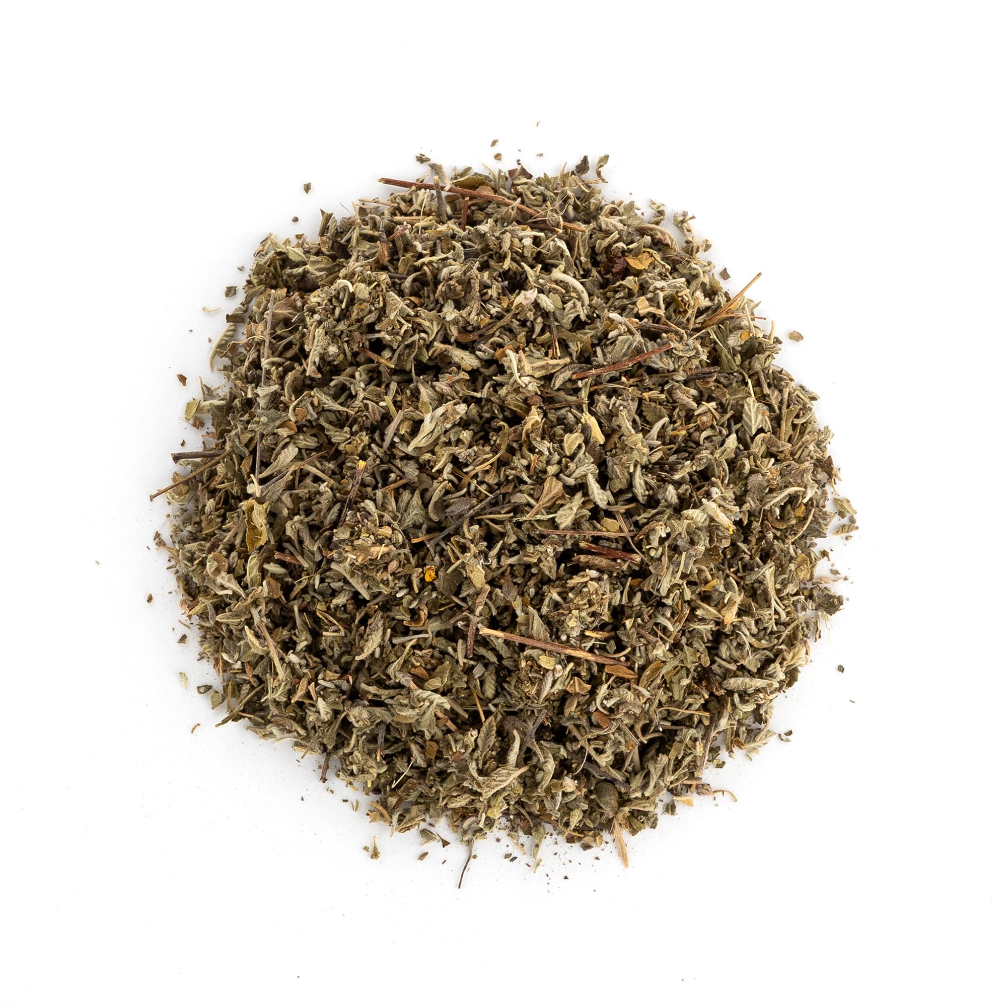 MONTEREY BAY HERB CO detalle de hojas cortadas muestra textura aromática