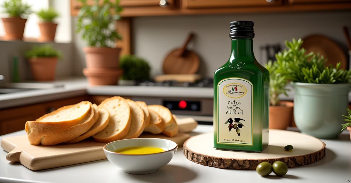 Montinaro lata abierta vertiendo aceite para cocinar o aliñar
