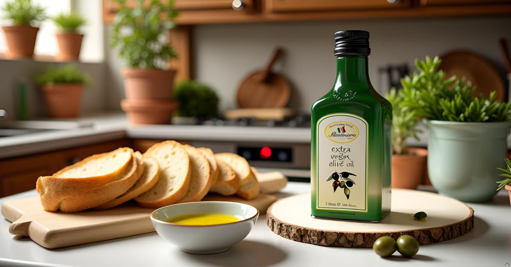 Montinaro lata abierta vertiendo aceite para cocinar o aliñar