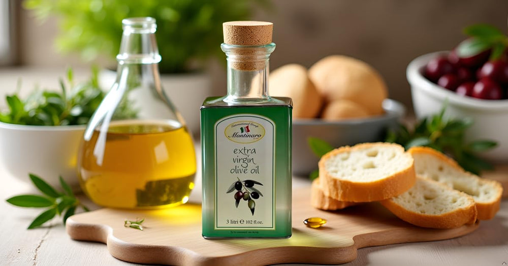 Montinaro gota de aceite en cuchara mostrando textura y cuerpo