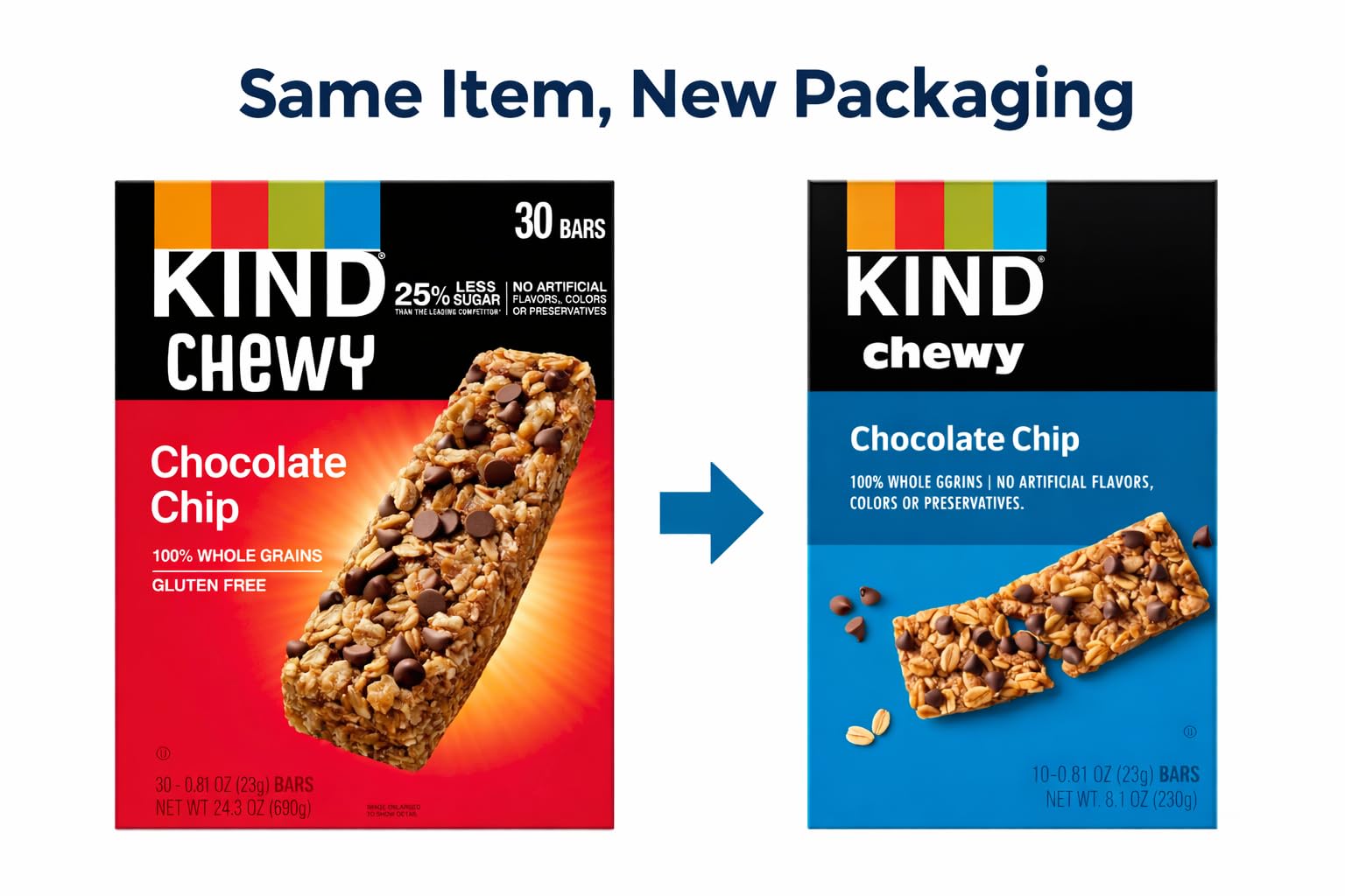 MOOCHI KIND's primer plano de la barra con chispas, textura masticable y sabor