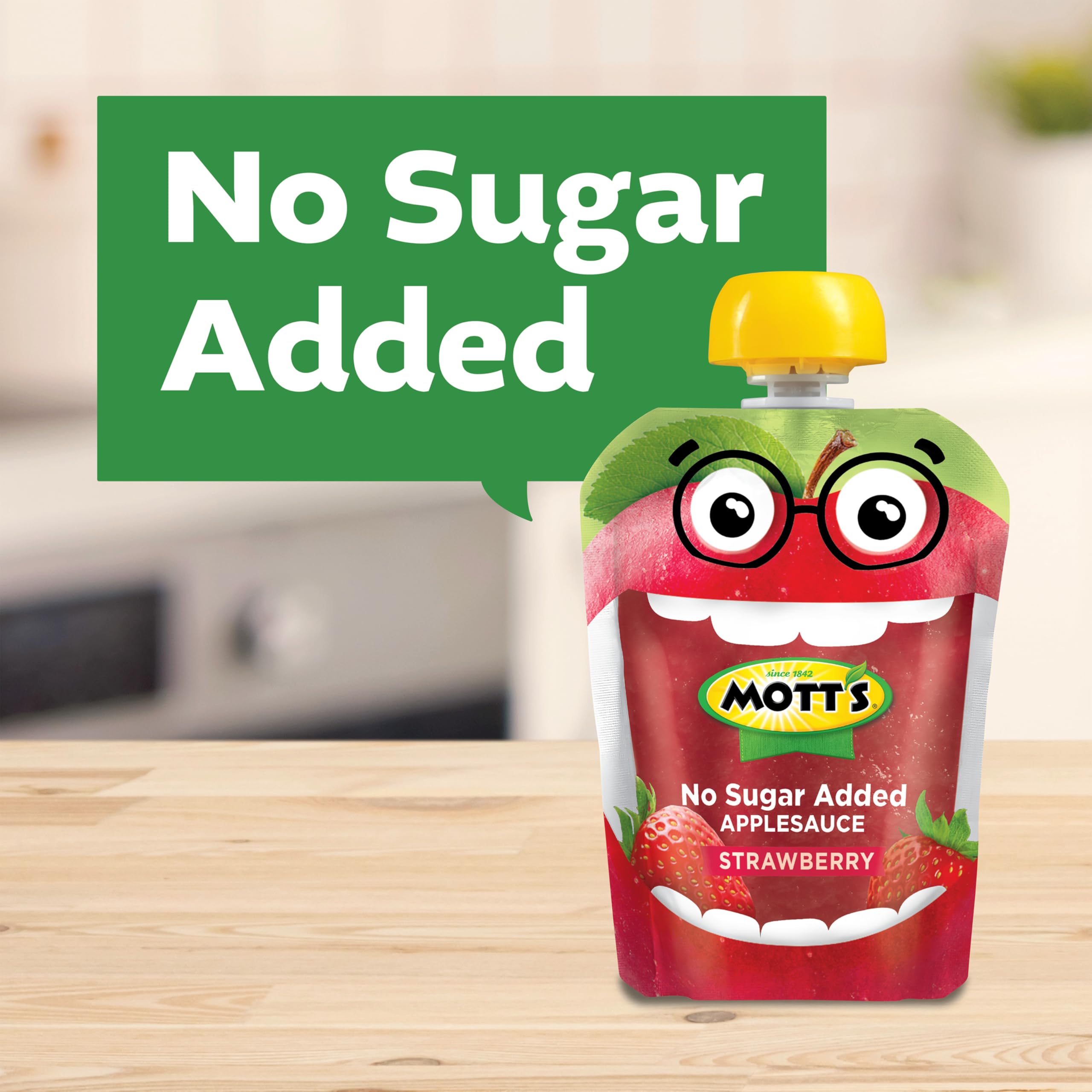 Mott's porción abierta con cuchara, lista para consumir rápido