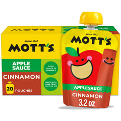Mott's pouch frontal mostrando el puré y facilidad de uso