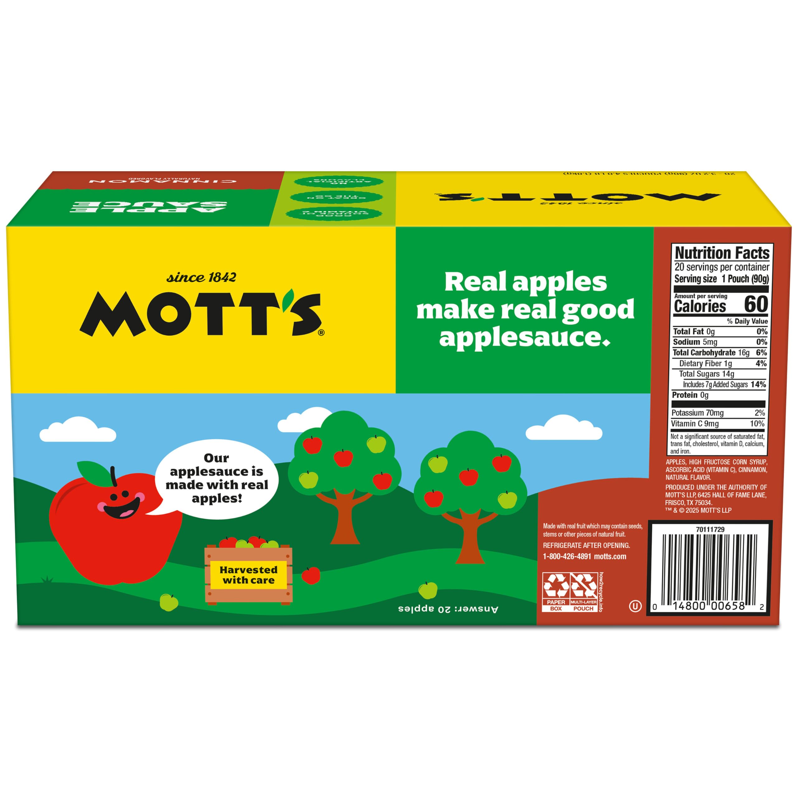 Mott's textura del puré con canela, sabor visible y natural