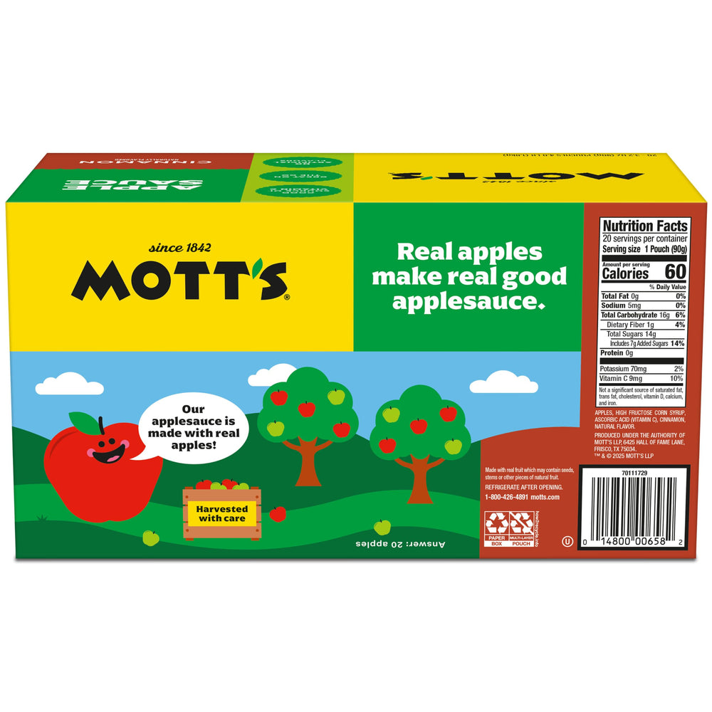 Mott's textura del puré con canela, sabor visible y natural