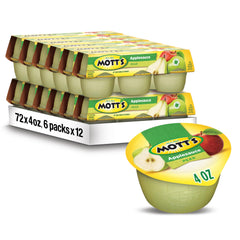 Mott's vaso frontal mostrando puré y beneficio porción lista