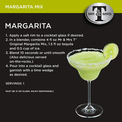 Mr & Mrs T copa servida lista para beber con aspecto profesional