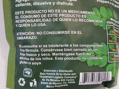 Mr. Botanic mano con cucharada de granos, control de porciones y frescura