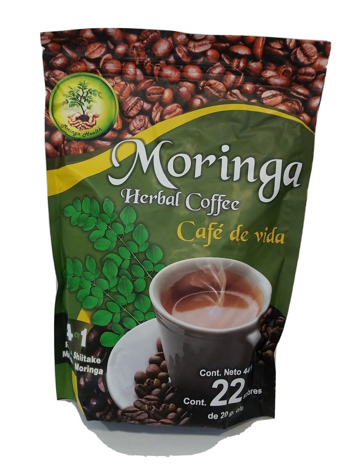 Mr. Botanic bolsa frontal mostrando marca y moringa, facilidad de almacenamiento