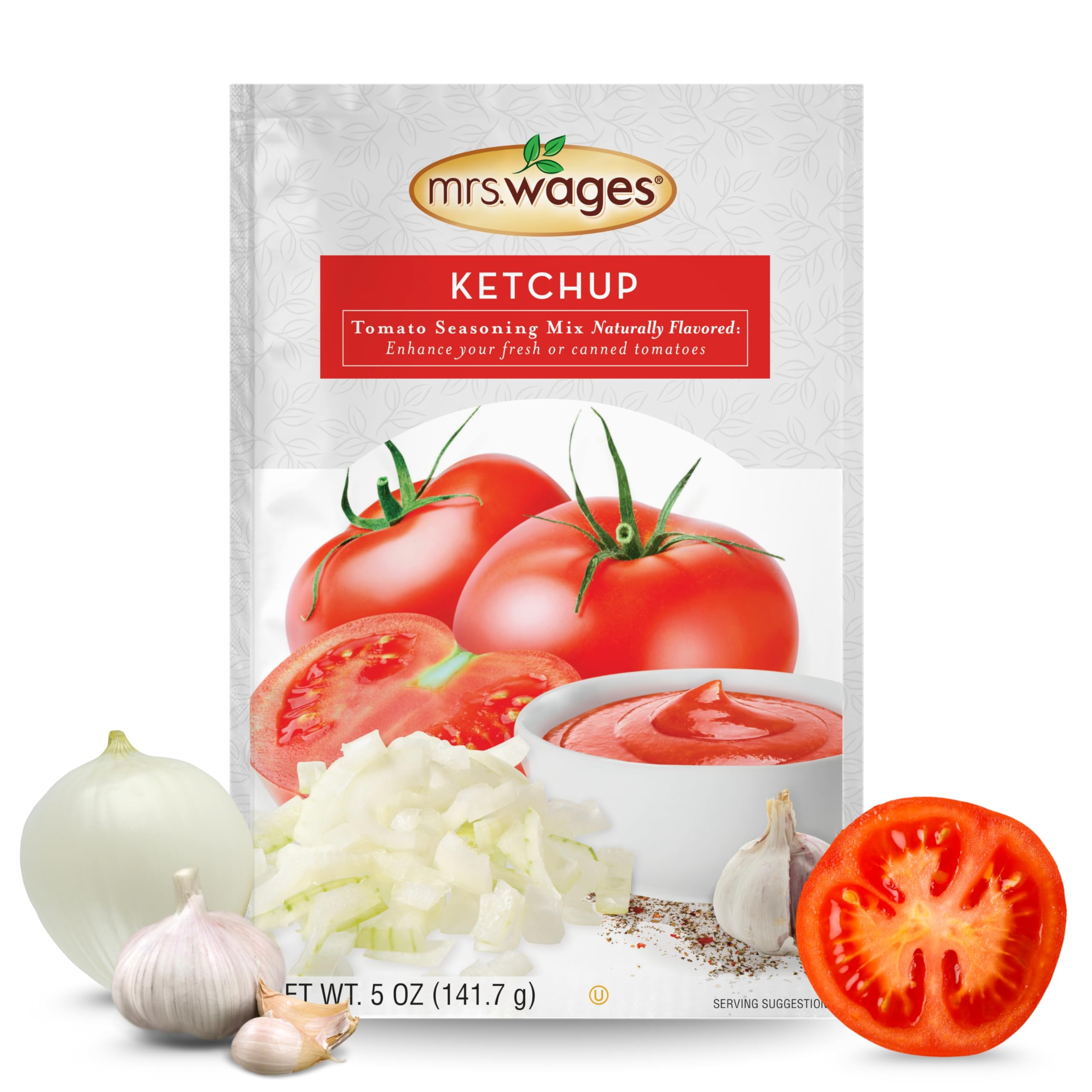 Mrs. Wages empaque frontal mostrando sobres y beneficios de rendimiento