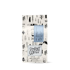 Mt. Comfort Coffee bolsa frontal mostrando marca y tueste full city, fácil identificación