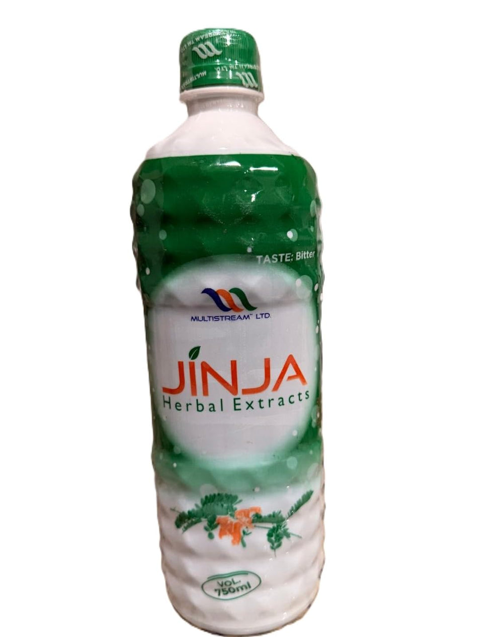 MULTISTREAM Jinja botella frontal transparente con tapón verde, portátil y refrescante