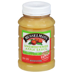 Musselman's frasco delantero mostrando etiqueta clara y beneficio natural