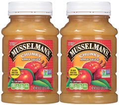 Musselman's frasco frontal mostrando etiqueta clara y tamaño práctico