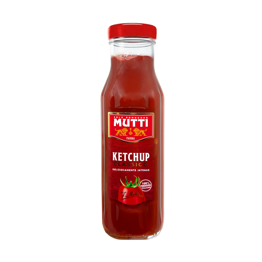 Mutti ketchup servido en hamburguesa mejorando sabor y presentación