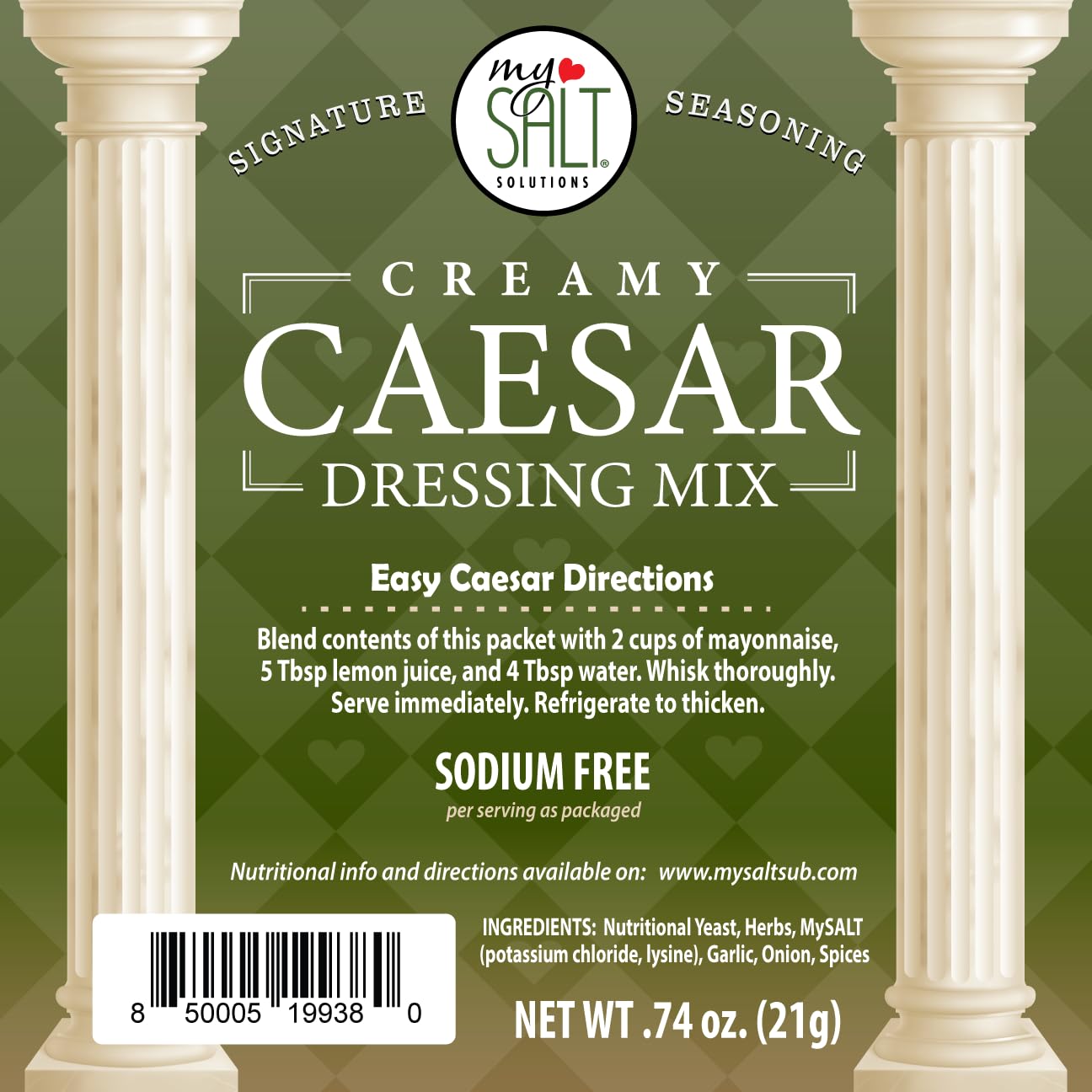 MySALT Green Goddess dip en mesa, opción herbácea y baja en sodio
