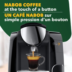 NABOB espresso con crema visible, resaltando aroma y cuerpo