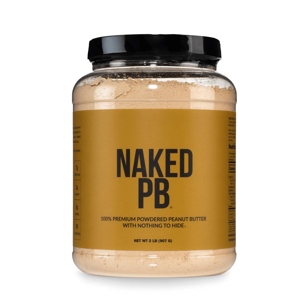 NAKED PB envase frontal de 2 lb mostrando etiqueta clara y beneficio sin aditivos