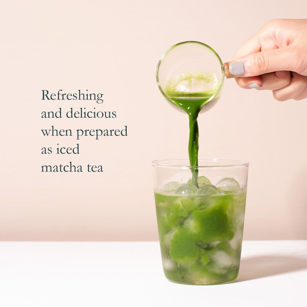 Naoki Matcha etiqueta con origen Yame destacada, procedencia premium