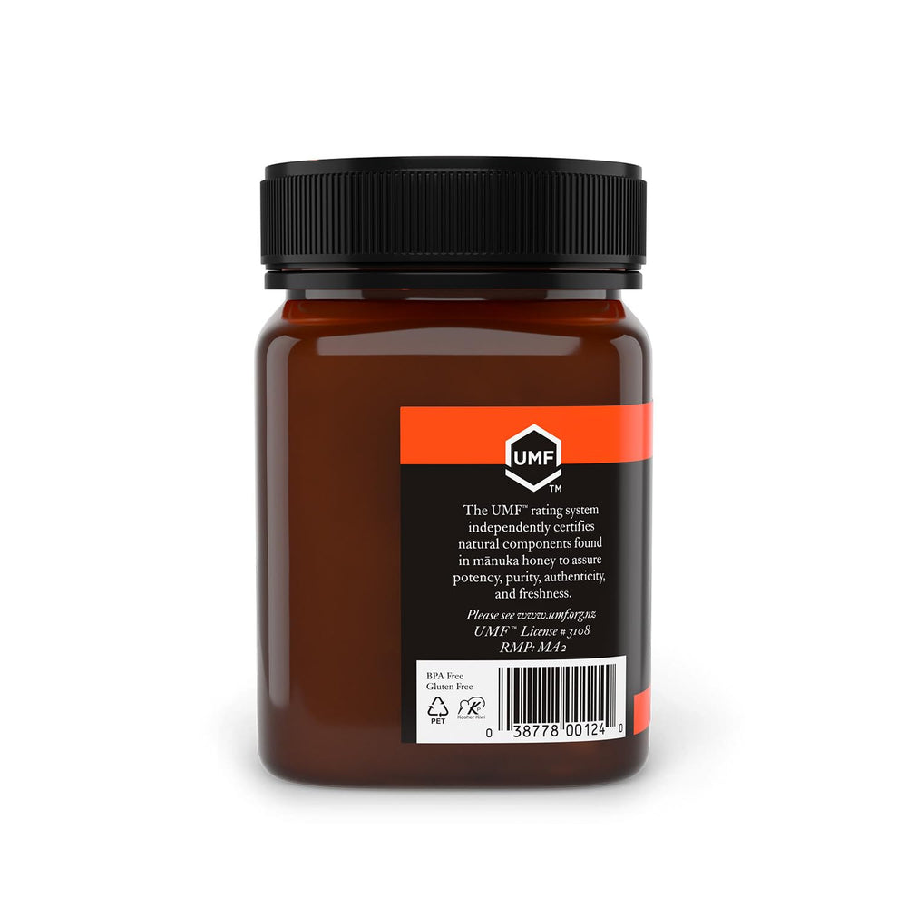 Nate's Honey etiqueta UMF visible que certifica autenticidad y potencia