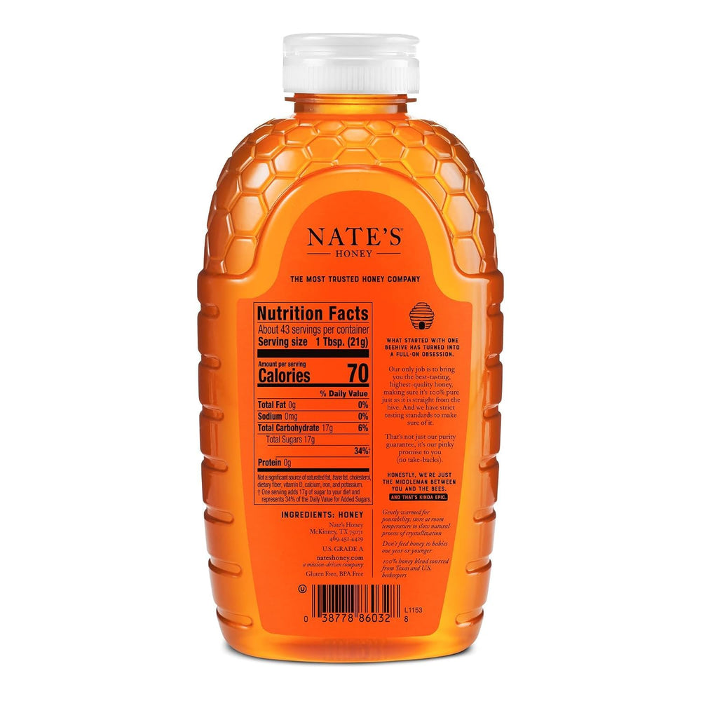 Nate's Honey primer plano de textura y color que resalta pureza