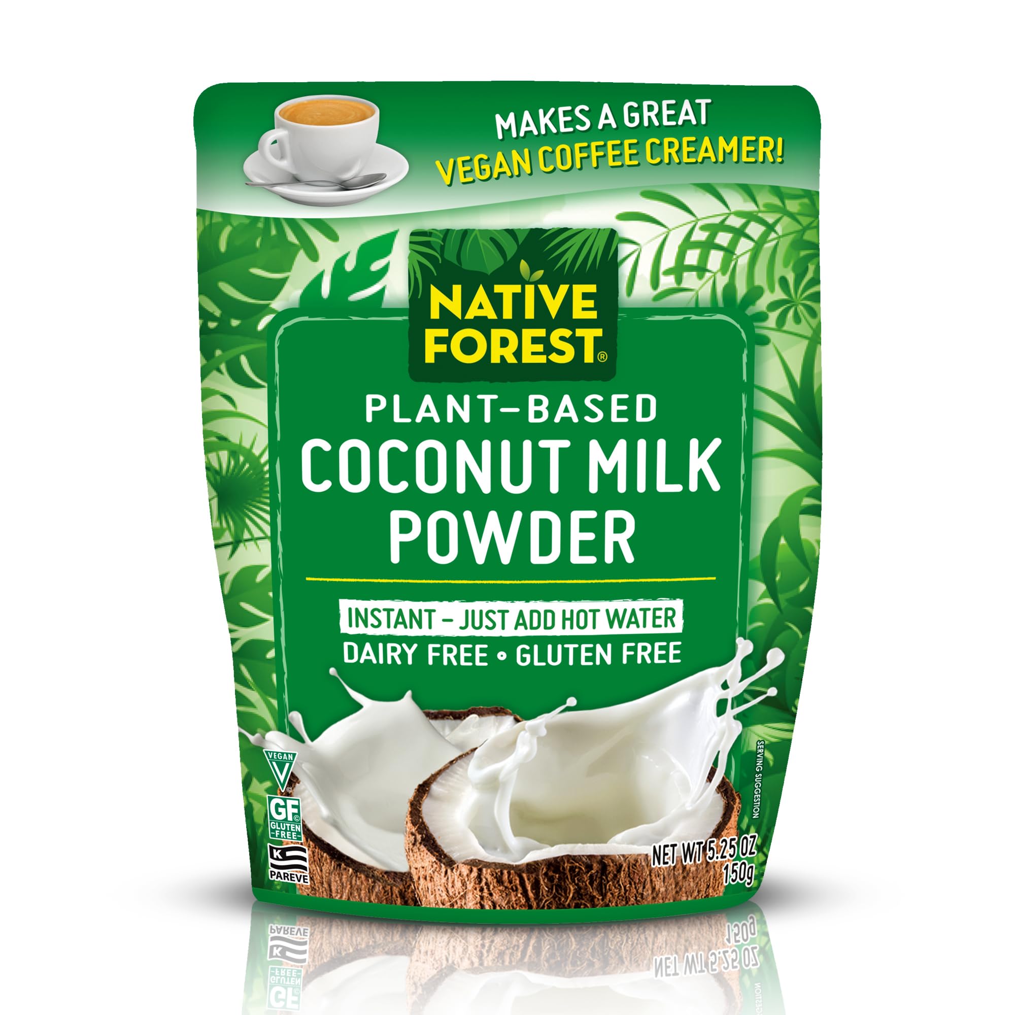 Native Forest frente del empaque mostrando bolsa y etiqueta beneficios prácticos