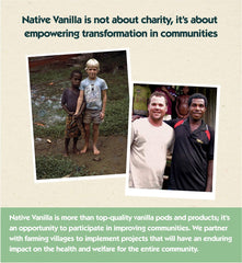 Native Vanilla uso en cocina vertiendo extracto en mezcla para pastel