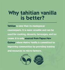 Native Vanilla polvo en cuchara listo para añadir sabor sin alcohol