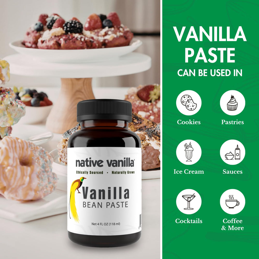 Native Vanilla etiqueta con certificaciones que asegura calidad y ética