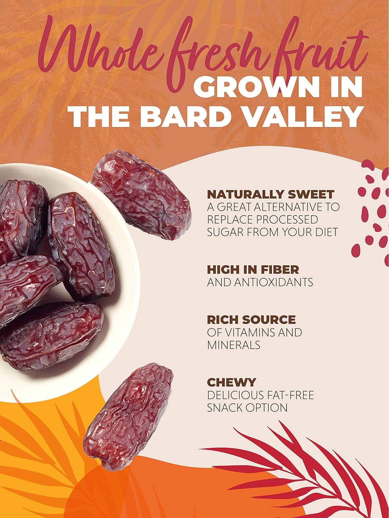 Natural Delights etiqueta del envase con ingredientes y origen Bard Valley