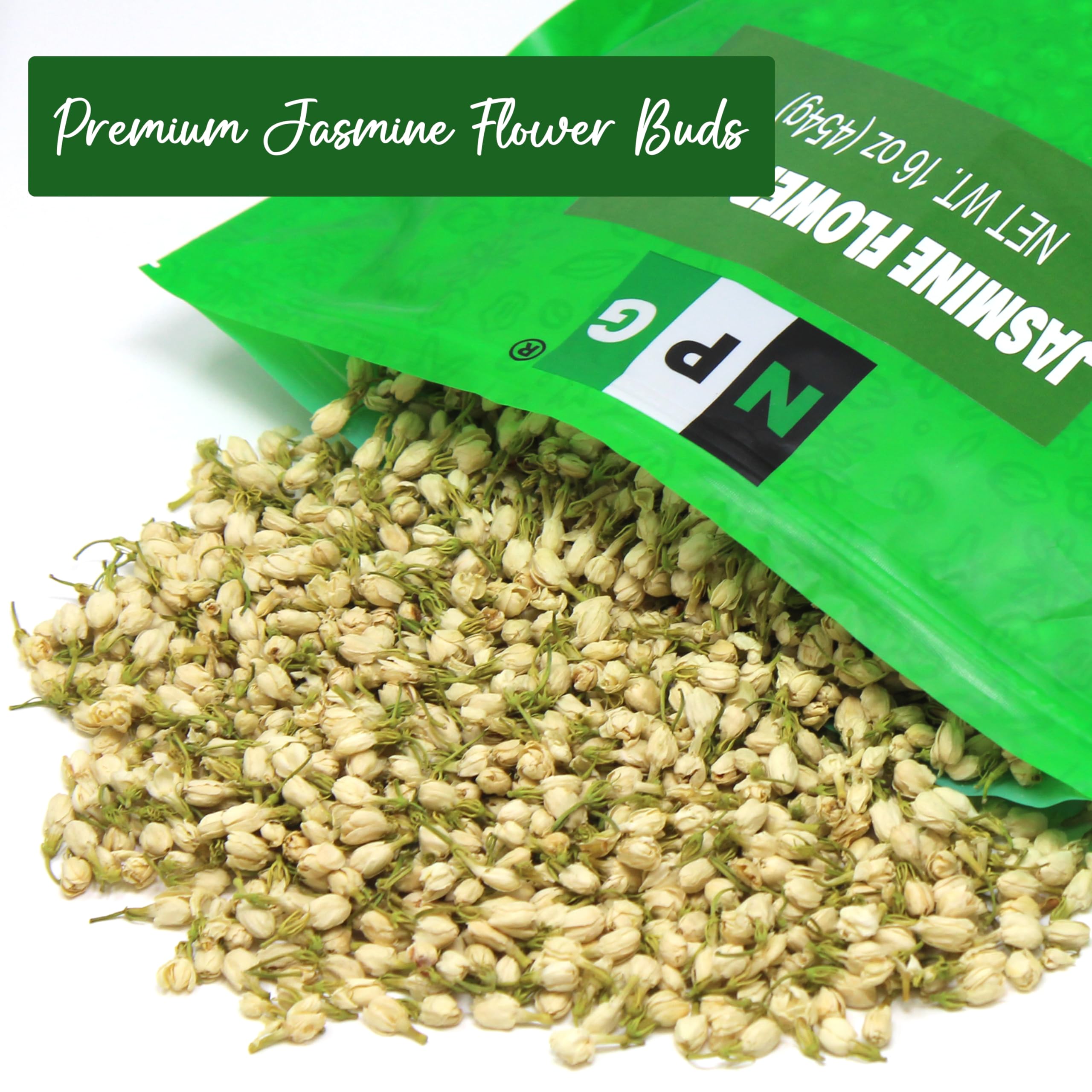 Natural Plus Green infusión en taza de cristal con capullos, aroma floral listo para beber