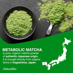 NaturalSlim matcha incorporado en batido proteico para energía matutina
