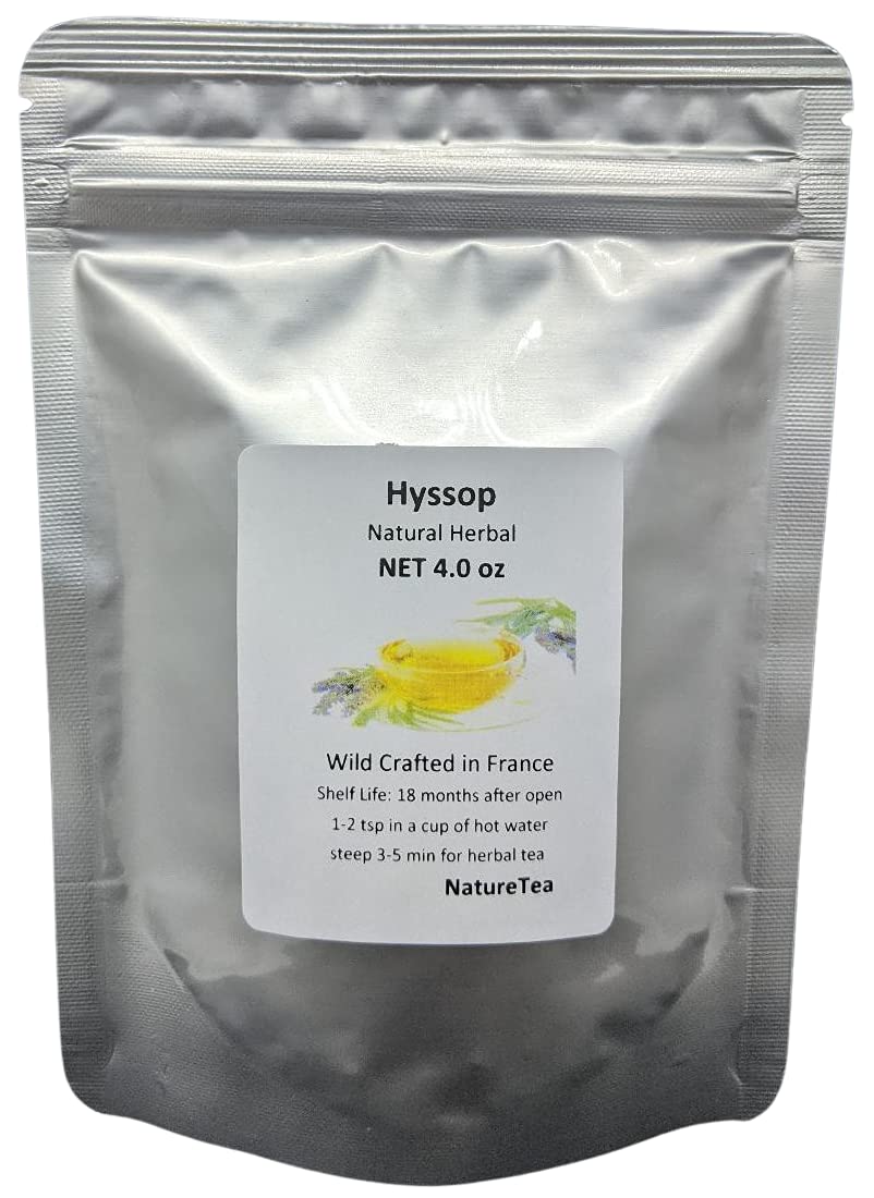Nature Tea hyssop frente del paquete para almacenamiento prolongado