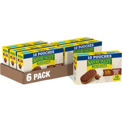 Nature Valley empaque frontal mostrando las galletas y beneficio portátil
