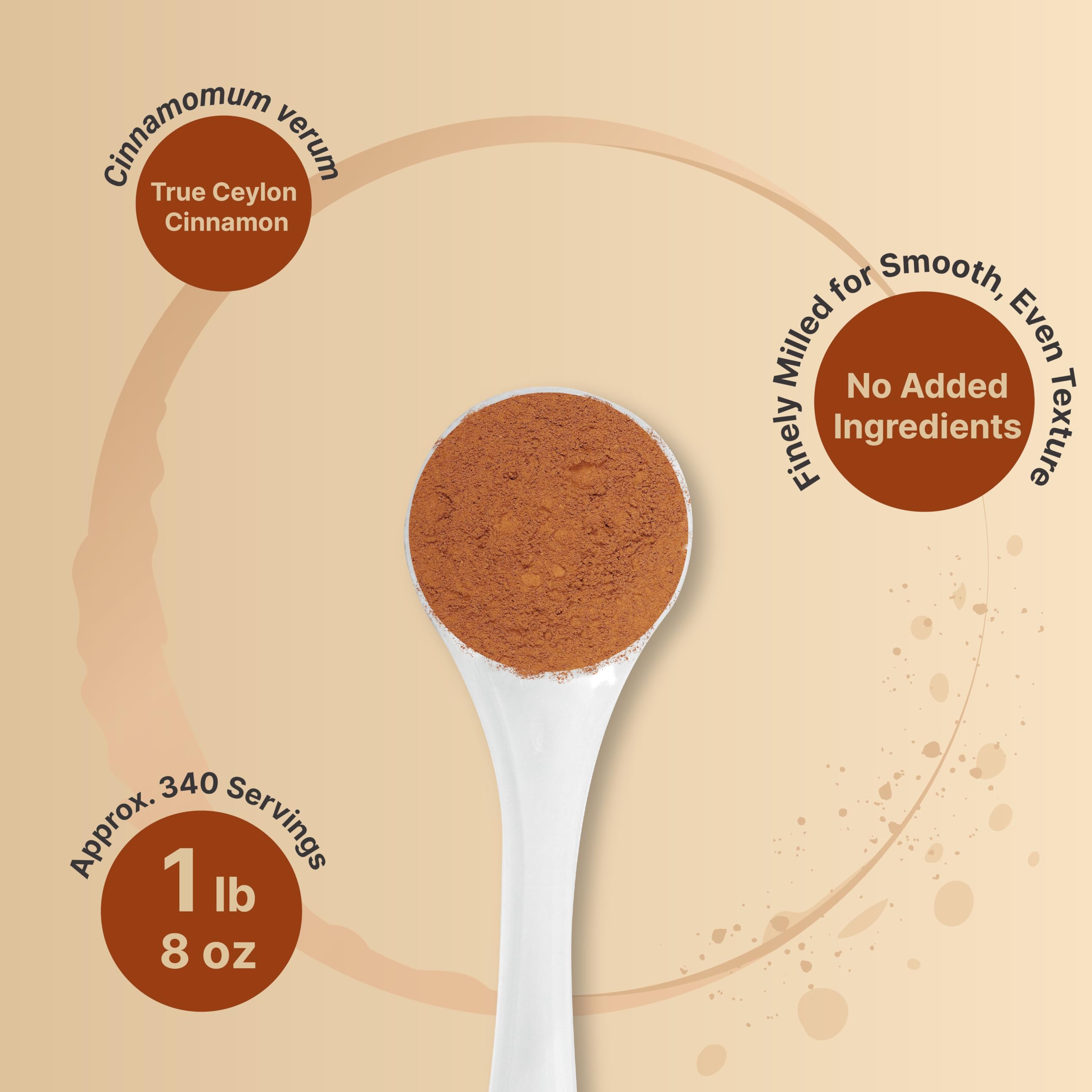 NatureBell canela espolvoreada sobre postre para aroma y sabor mejorados