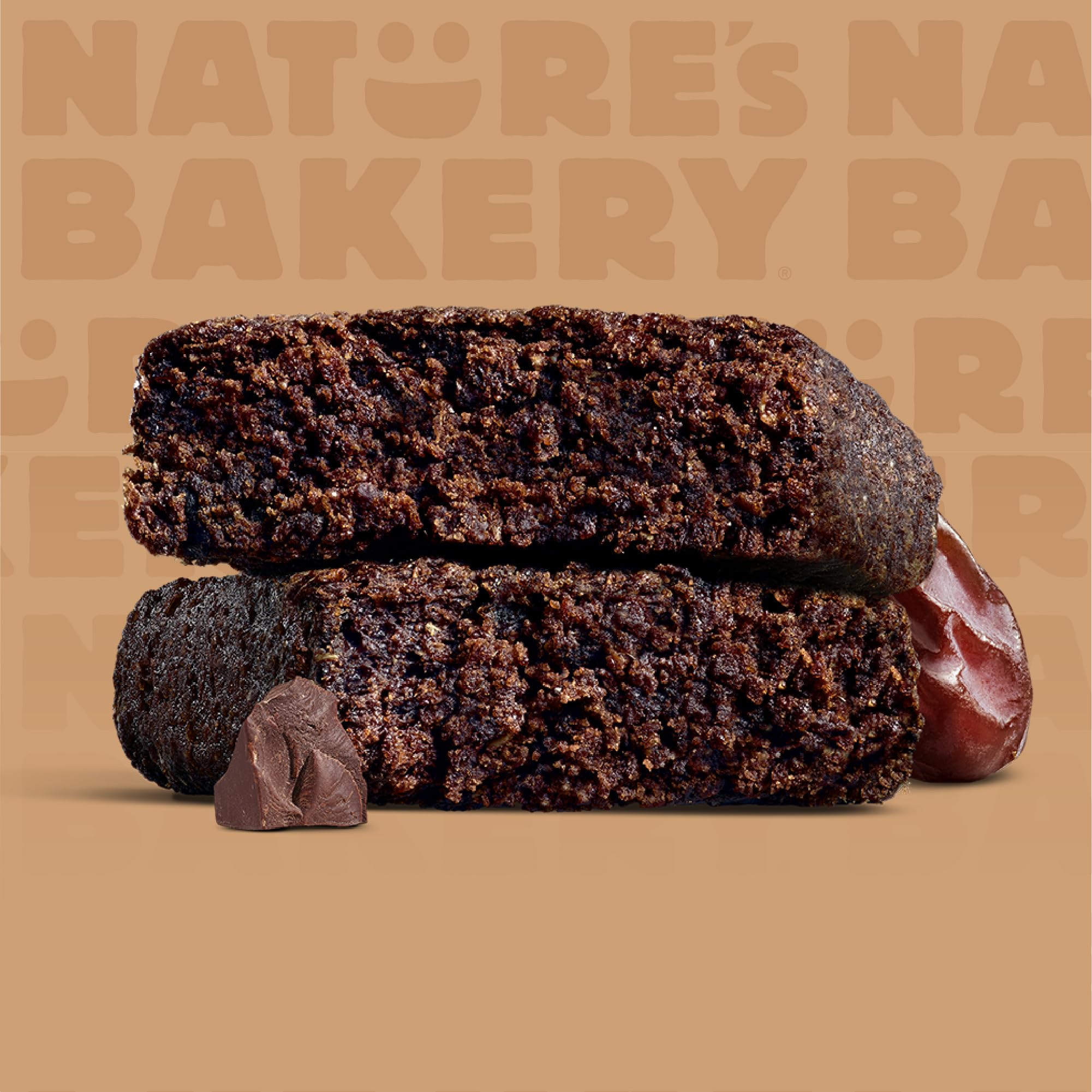 Nature's Bakery comparación de tamaño junto a una regla para escala