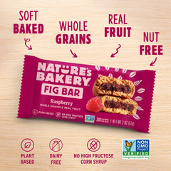 Nature's Bakery primer plano de la textura y fruta que resalta sabor real