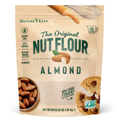 Nature's Eats frente del paquete 64 oz mostrando cierre resellable y contenido claro