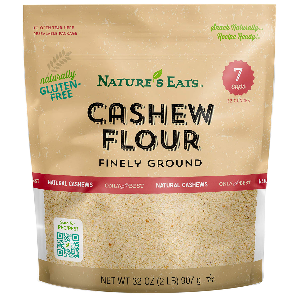 Nature's Eats frente del envase mostrando 32 onzas y beneficios claros