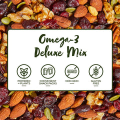 Nature's Garden paquete abierto junto a regla, muestra tamaño de 34 g por porción